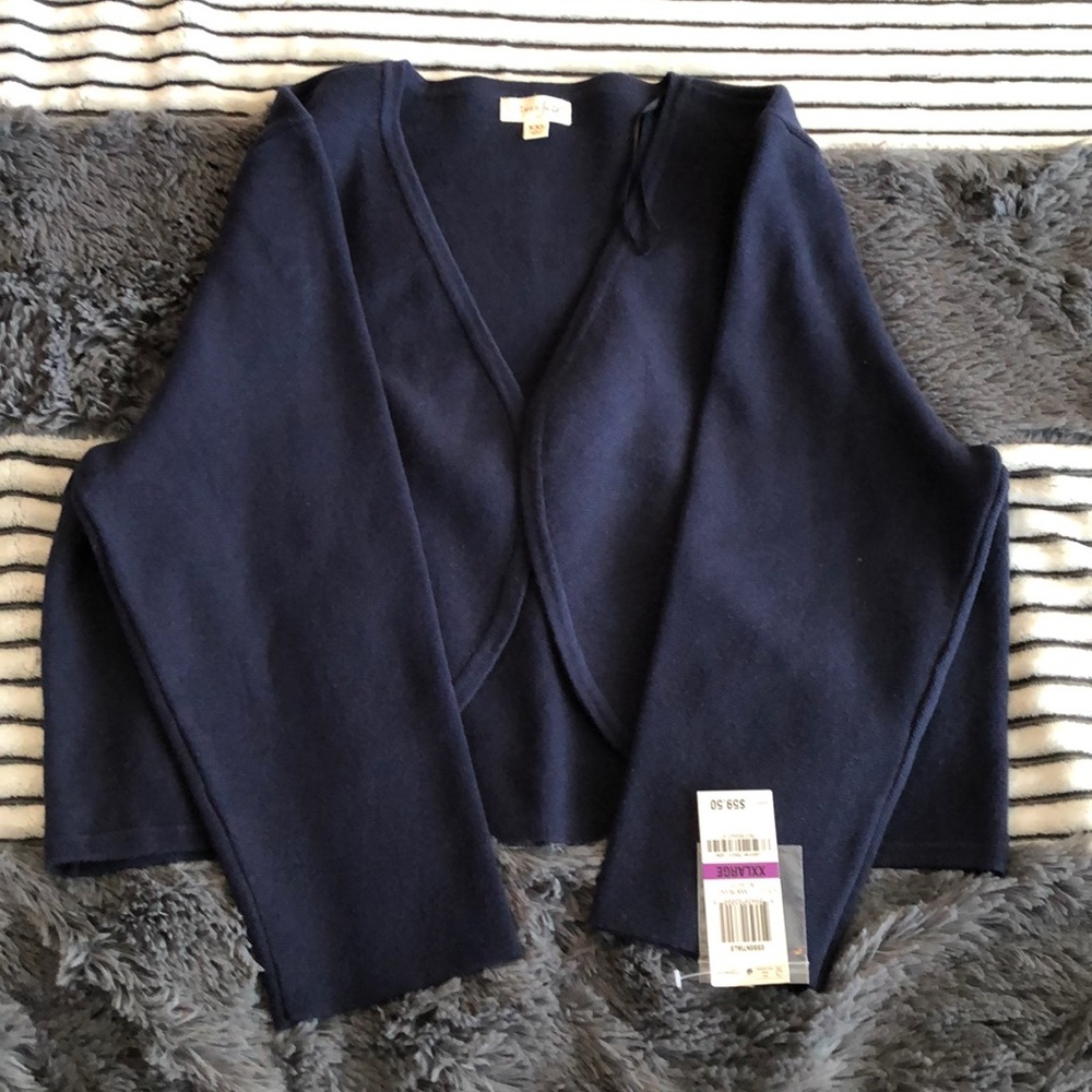 NWT Maison Jules Navy Blue Cardigan